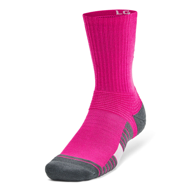 Men's/Women's Under Armour Team Crew Sock - 654 - PINK