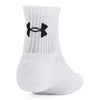 Men's/Women's Under Armour Tech Cotton Quarter Socks 6-Pack - 100 - WHITE