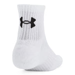 Men's/Women's Under Armour Tech Cotton Quarter Socks 6-Pack - 100 - WHITE