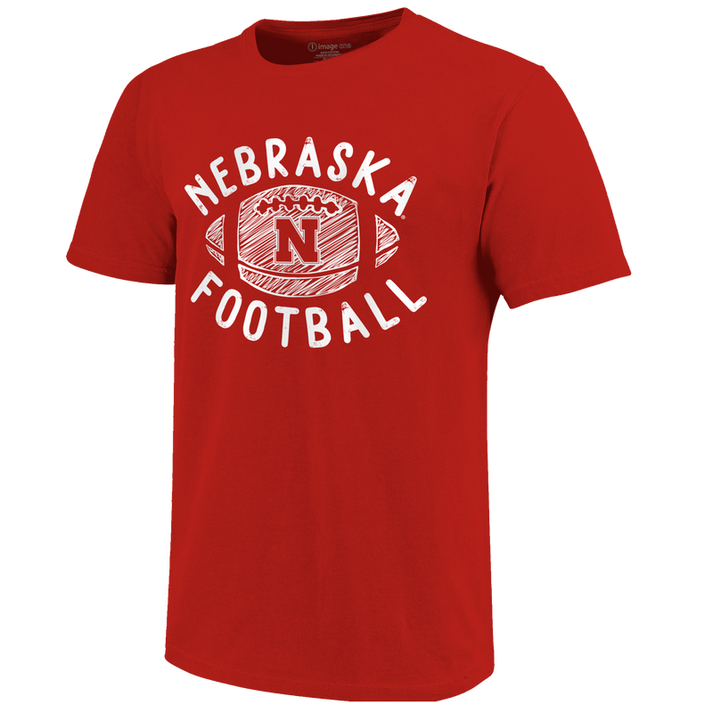 Boys'/Girls' Nebraska Huskers Youth Sketch Football T-Shirt
