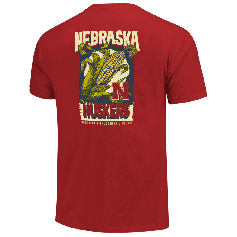 Men's Nebraska Huskers Corn Poster T-Shirt