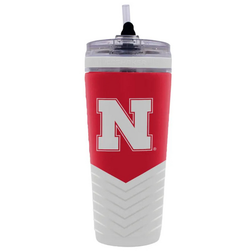 Nebraska Husker Ice Shaker 4D Flex Tumbler - N/WHT