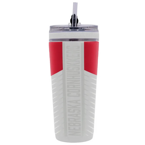 Nebraska Husker Ice Shaker 4D Flex Tumbler - N/WHT