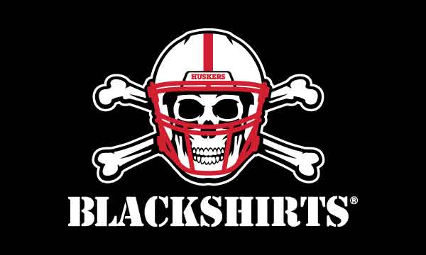 Nebraska Huskers 3'x5' Blackshirt Flag - BLACKSHIRTS