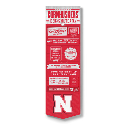 Nebraska Huskers 3D Top 10 Reasons Wall Sign - NEBRASKA