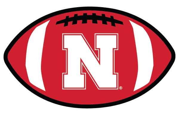 Nebraska Huskers 6" Football Car Magnet - NEBRASKA