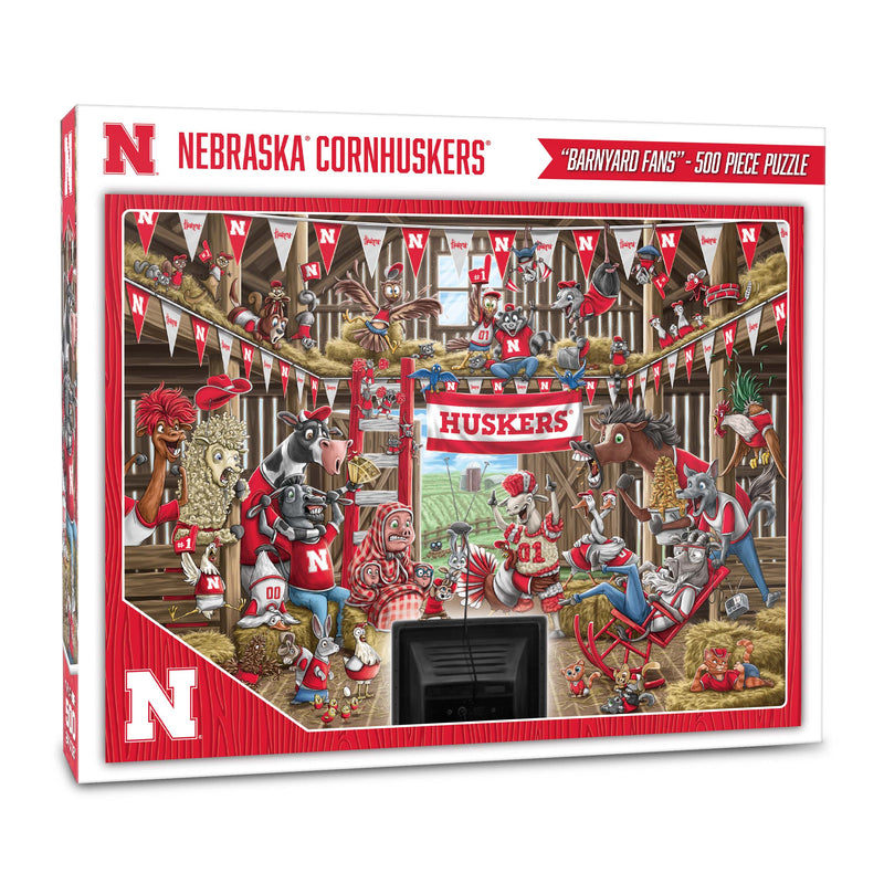 Nebraska Huskers Barnyard Fans 500 Piece Puzzle - NEBRASKA