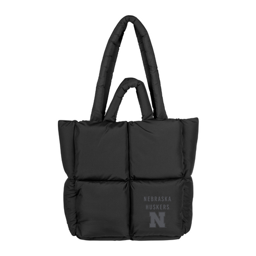 Nebraska Huskers Black Puff Tote - NEBRASKA