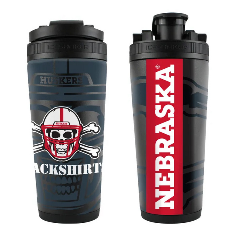 Nebraska Huskers Blackshirt 4D Stainless Steel Ice Shaker 26oz - BLACKSHIRTS