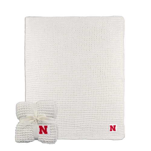 Nebraska Huskers Cable Knit Throw 50x60 - NEBRASKA
