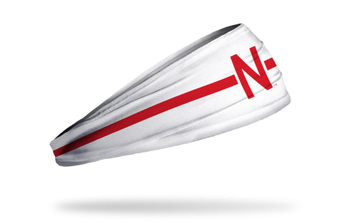 Nebraska Huskers Junk Helmet Stripe Headband - WHITE
