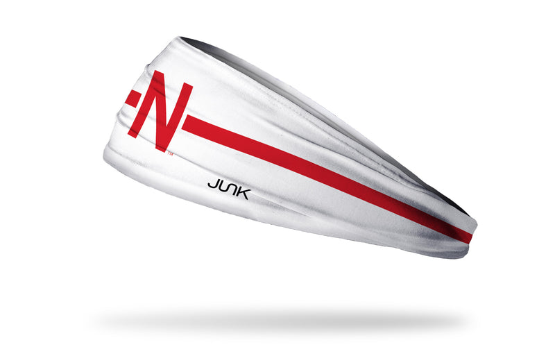 Nebraska Huskers Junk Helmet Stripe Headband - WHITE