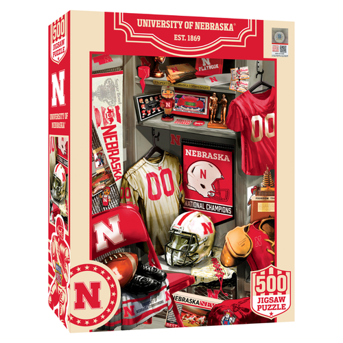 Nebraska Huskers Locker Room 500-Piece Puzzle - NEBRASKA