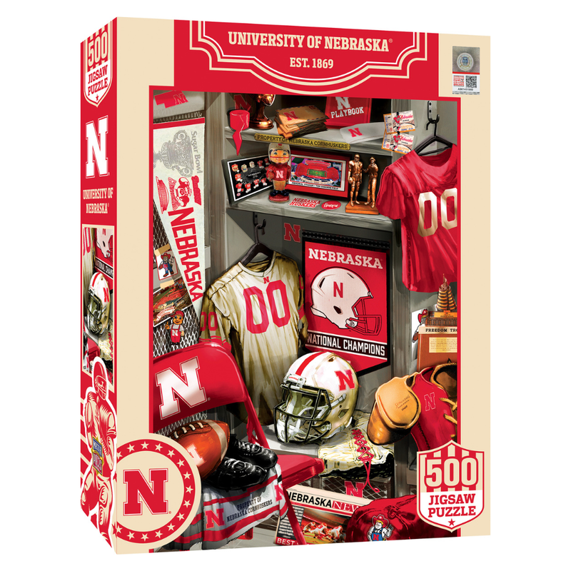 Nebraska Huskers Locker Room 500-Piece Puzzle - NEBRASKA