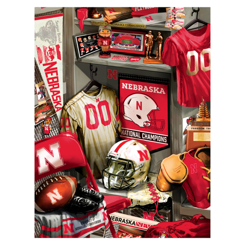 Nebraska Huskers Locker Room 500-Piece Puzzle - NEBRASKA