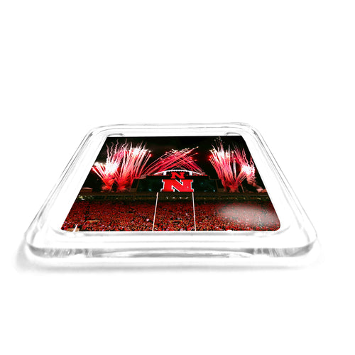 Nebraska Huskers Memorial Stadium Acrylic Coaster 4-Pack - NEBRASKA