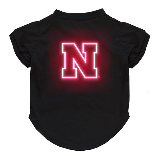 Nebraska Huskers Neon Pet Shirt - BLACKSHIRTS