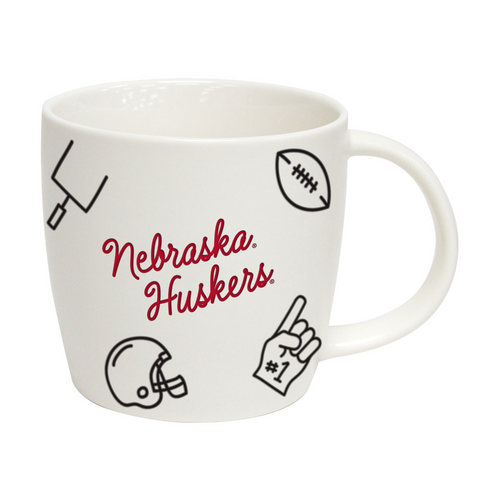 Nebraska Huskers Playmaker Mug 18oz - NEBRASKA