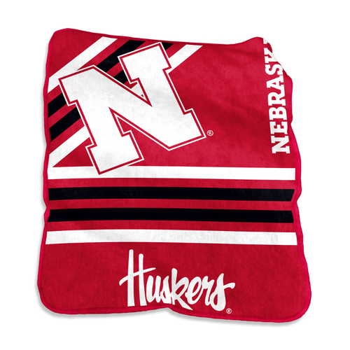 Nebraska Huskers Raschel Throw Blanket - NEBRASKA