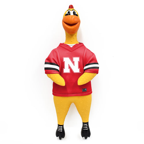 Nebraska Huskers Rubber Chicken Toy - UNEB