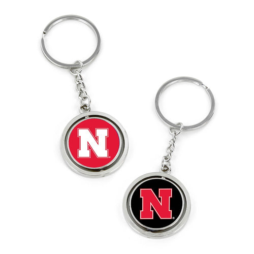 Nebraska Huskers Spinning Logo Keychain - NEBRASKA