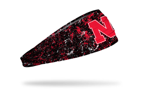 Nebraska Huskers Splatter Junk Headband - BLACK