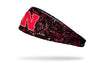 Nebraska Huskers Splatter Junk Headband - BLACK