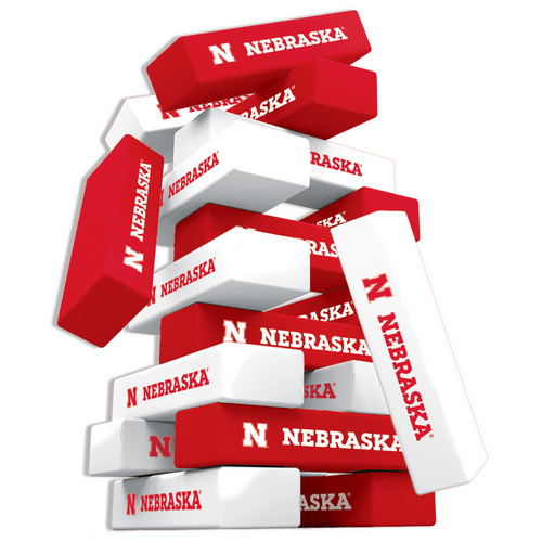 Nebraska Huskers Tumble Tower Game - NEBRASKA