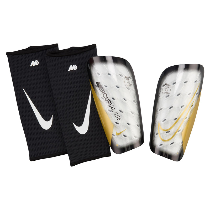 Nike Mercurial Lite Soccer Shin Guards - 101 - WHITE/BLACK
