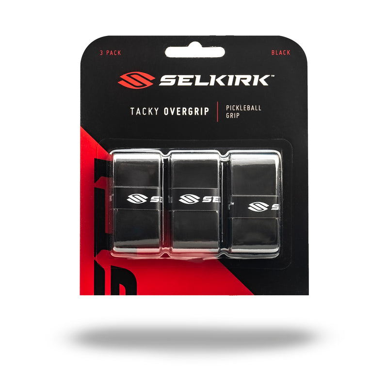 Selkirk 3-Pack Tacky Overgrips - Black - BLACK