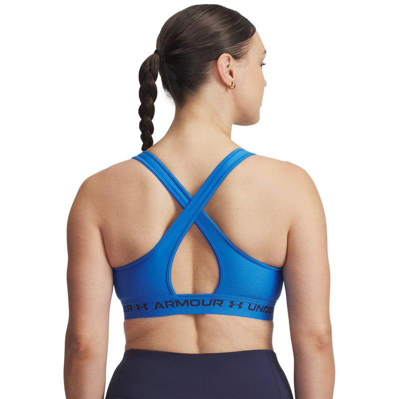 Under Armour Mid Crossback Sports Bra - 402 - BLUE ATLANTIS