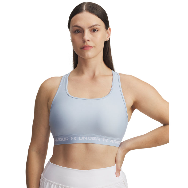 Under Armour Mid Crossback Sports Bra - 453 - BLUE CALM