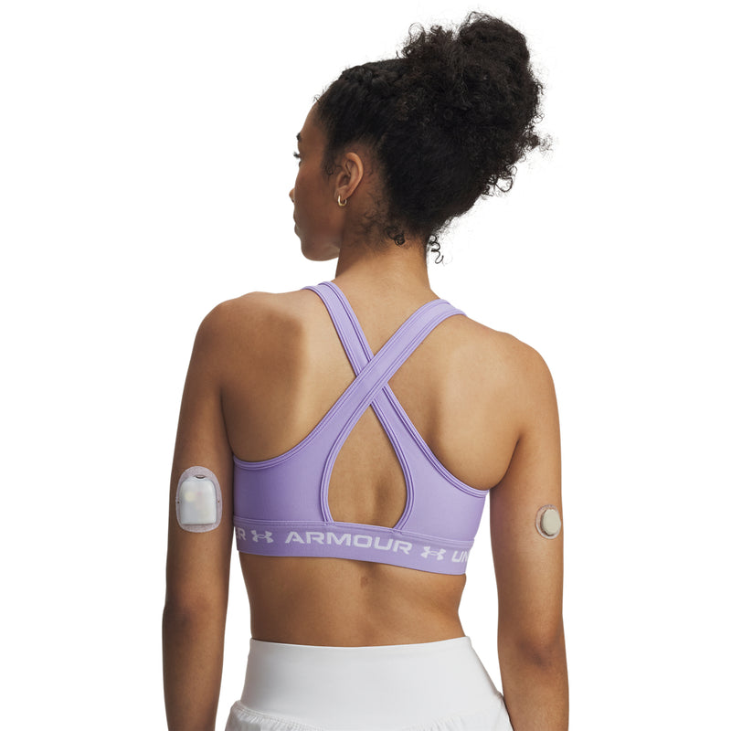 Under Armour Mid Crossback Sports Bra - 538 - TRANSPARENT PURPLE