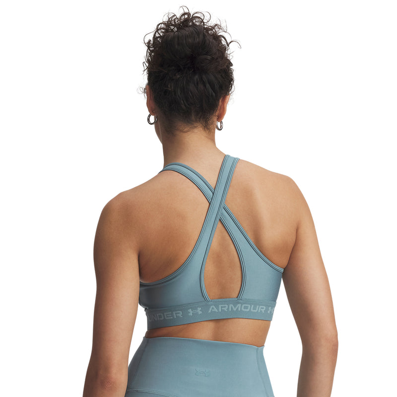 Under Armour Mid Crossback Sports Bra - 587 - JASPER BLUE