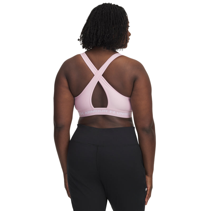 Under Armour Mid Crossback Sports Bra - 648PPINK