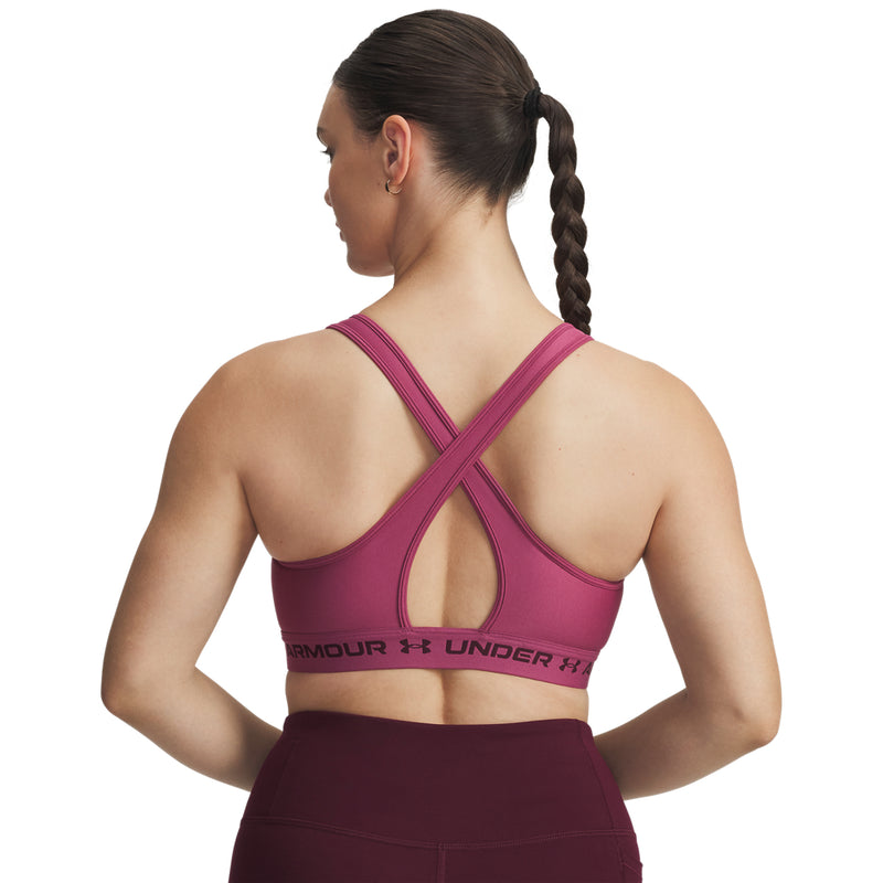 Under Armour Mid Crossback Sports Bra - 659 - FUCHSIA PINK