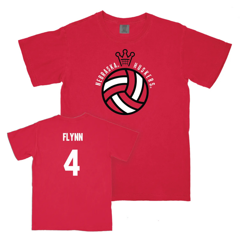 Women's/Men's Nebraska Huskers Campbell Flynn Volleyball Crown T-Shirt
