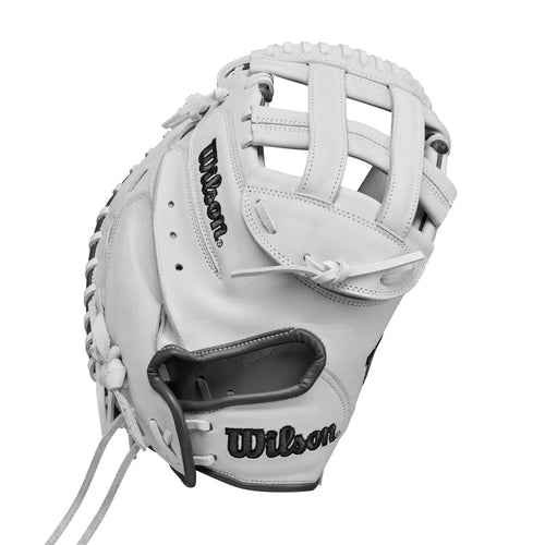 Wilson A1000 CM33 33" Fastpitch Softball Catcher's Mitt - WHITE/BLACK