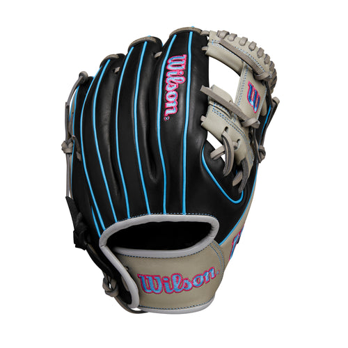 Wilson A1000 DP15 11.5" Infield Baseball Glove - Left Handed Throwing - BLACK
