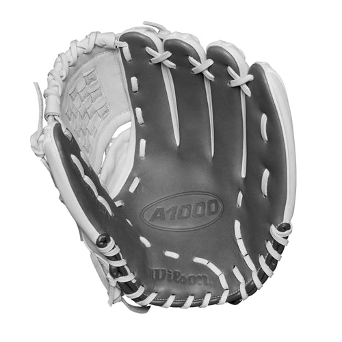 Wilson A1000 P12 12" Pitcher's Fastpitch Softball Glove - Left Throwing Hand - STEELGRY