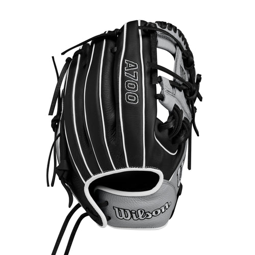 Wilson A700 11.5" Baseball Glove - BLACK/SILVER