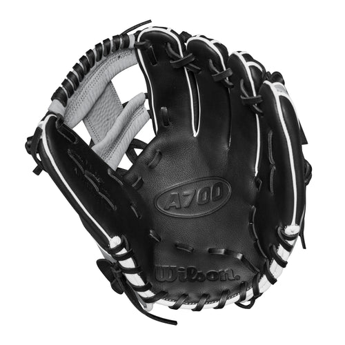 Wilson A700 11.5" Baseball Glove - BLACK/SILVER
