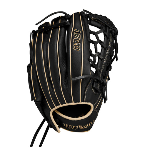 Wilson A700 12" Glove - Left Throwing Hand - BLK/BLON