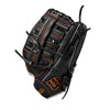 Wilson A700 12.5" Outfield Baseball Glove - BLACK/SILVER