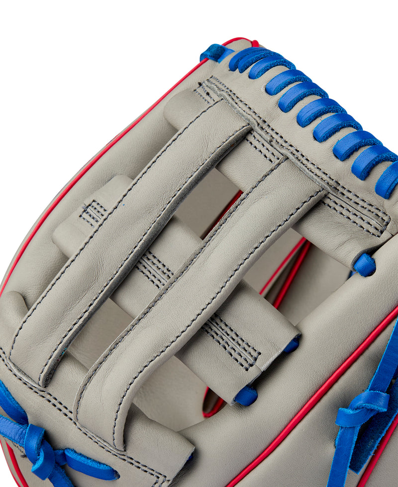 Wilson A900 PF12 Pedroia Fit 12" Utility Baseball Glove - Left Handed Throwing - GREY/RED