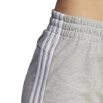 Women's Adidas 3-Stripe Jersey Shorts - MEDIUM GREY