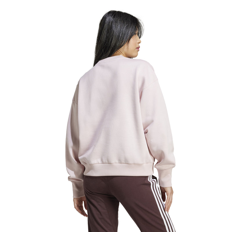 Women's Adidas ALL SZN Fleece Loose Sweatshirt - SANDPINK