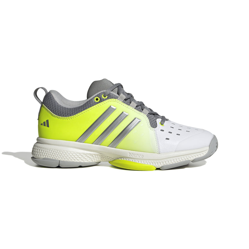 Women's Adidas Court Pickleball Shoes - WHT/LEMO