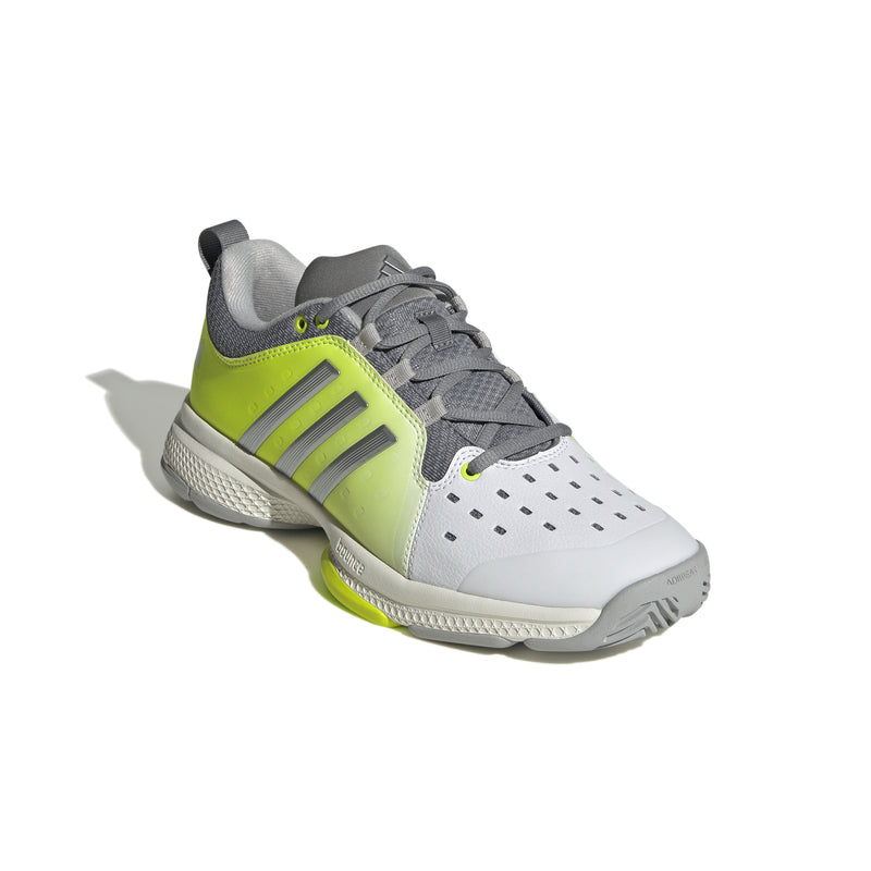 Women's Adidas Court Pickleball Shoes - WHT/LEMO