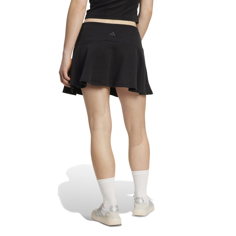 Women's Adidas Essentials 3-Stripe Skirt - BLACK